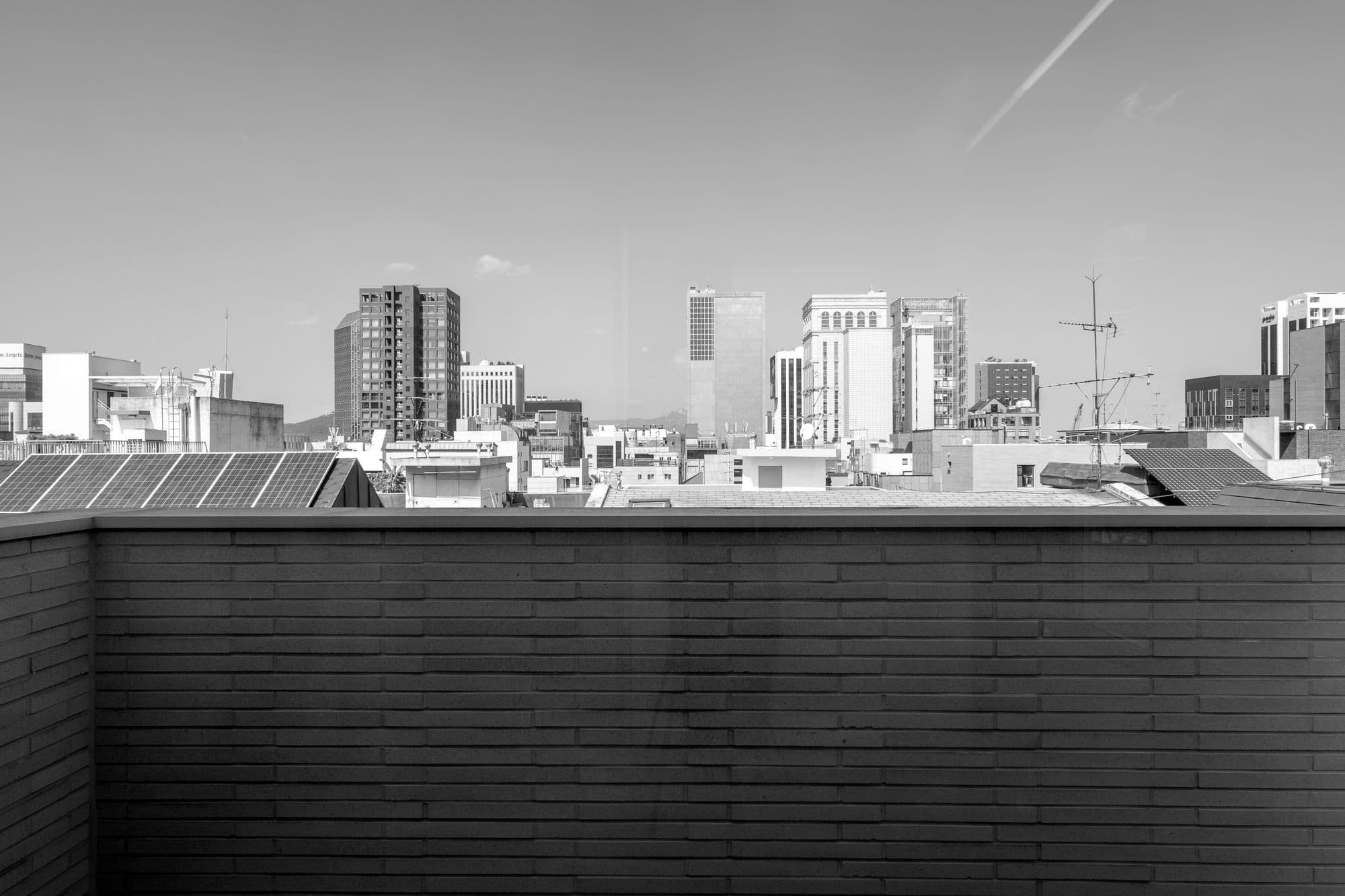A cidade vista do terraço